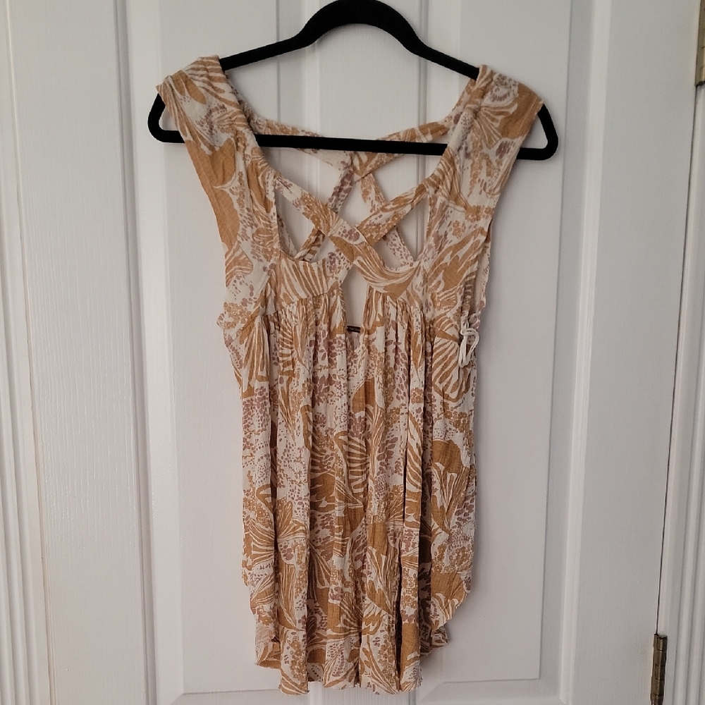 FREE PEOPLE Sleeveless Top CRISS CROSS SMALL S